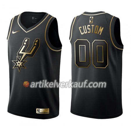NBA San Antonio Spurs Trikot Nike Schwarz Golden Edition Personalisierung Swingman - Herren